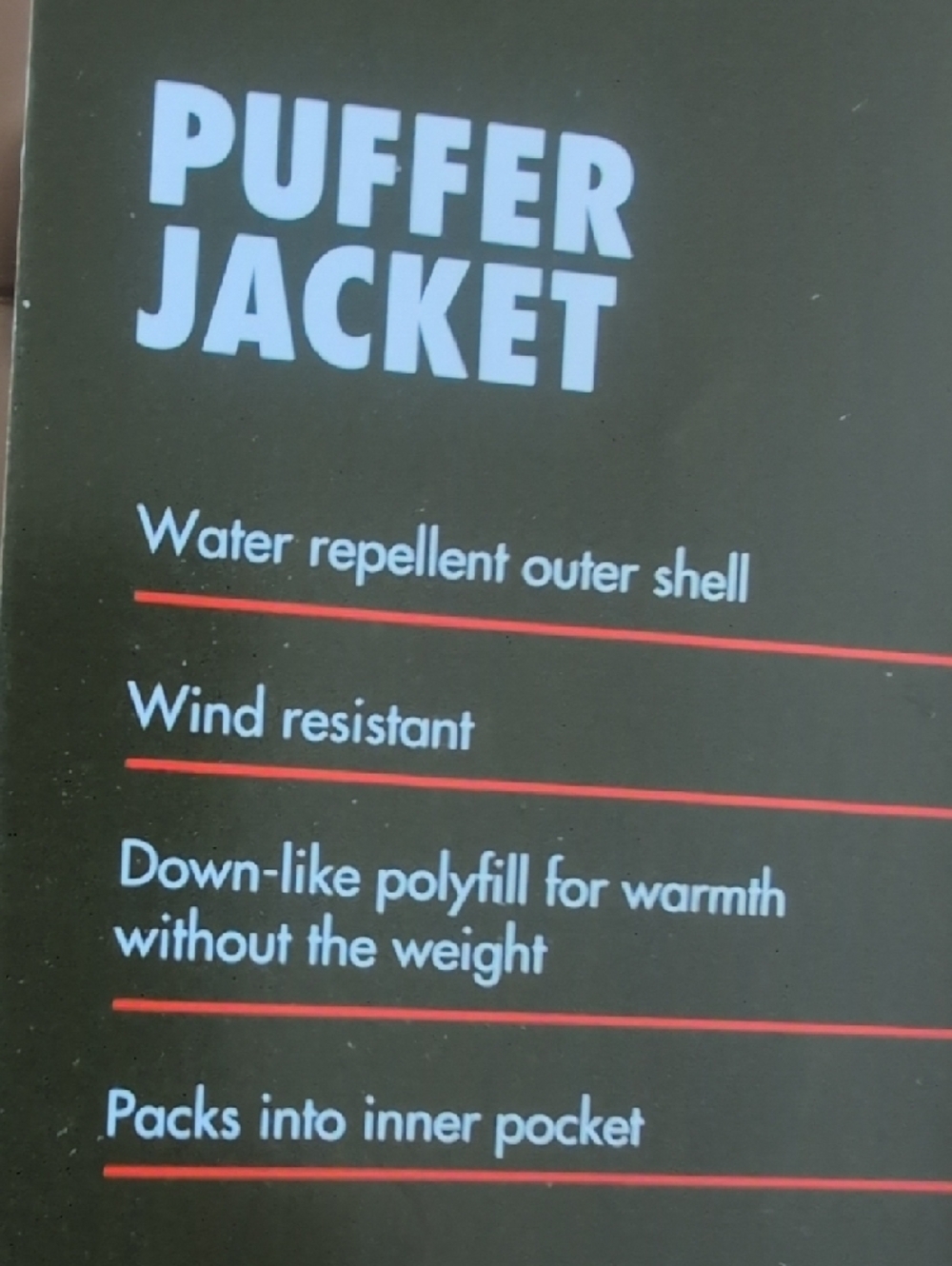 Ozark Trail Tan Puffer Jacket - Picture 9 of 11